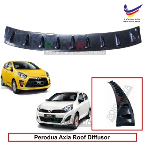 Perodua Axia 2014 Vortex Generator Shark Fin Aerodynamic Rear Top Roof Diffuser Diffusor